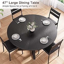 Jocoevol Round Dining Table for 4,Kitchen Dining