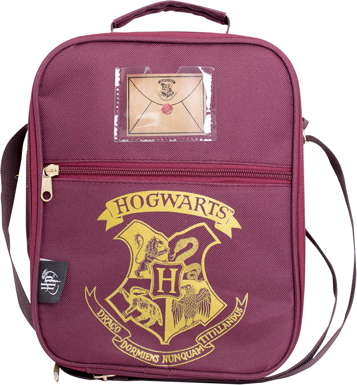 burgundy lunch bag