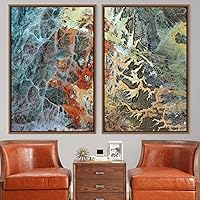 2 Piece Framed Canvas Wall Art Natural Abstract Canvas Prints Home Artwork Decoration for Living Room,Bedroom - 16