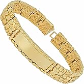 LIFETIME JEWELRY Nugget ID Bracelet for Men and Women 24k Real Gold Plated