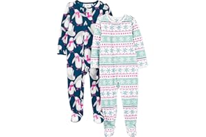 Simple Joys by Carter's Kids' Holiday Loose-fit Flame Resistant Fleece Footed Pajamas