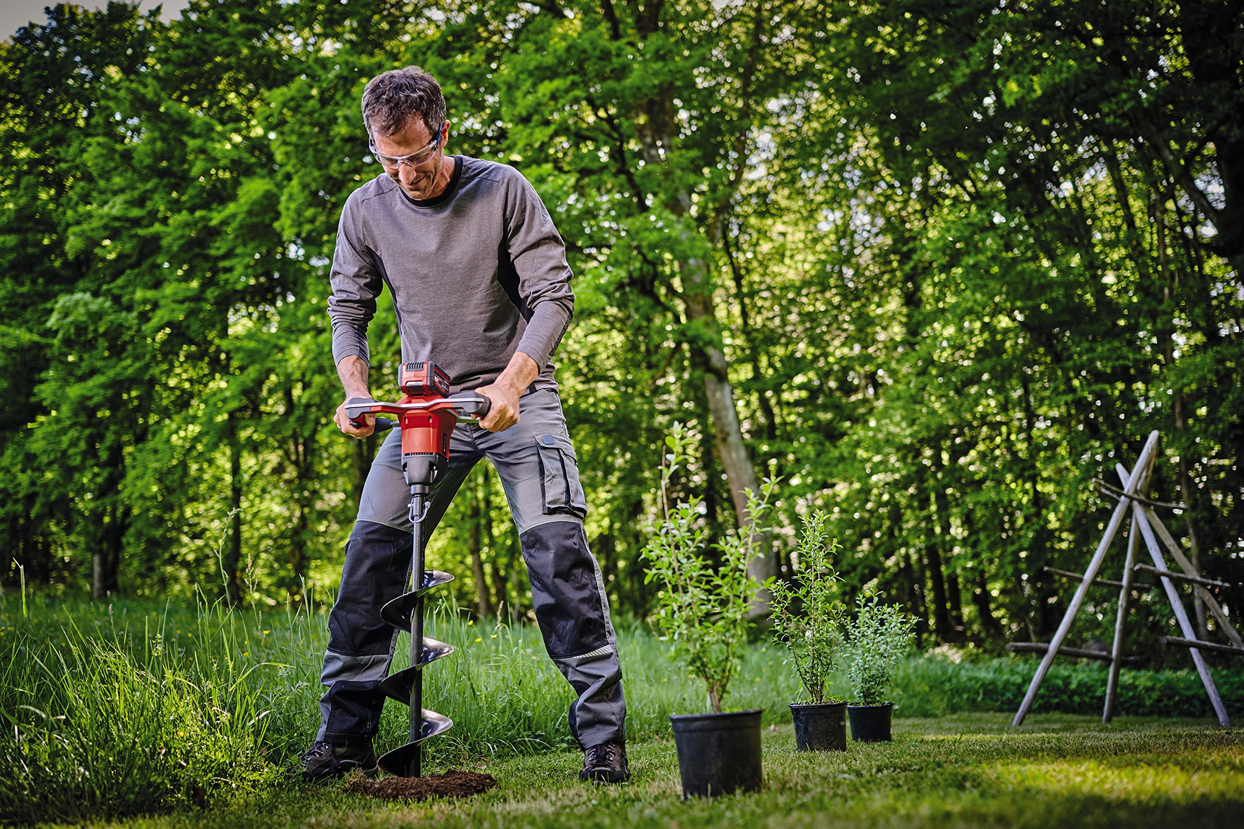 Einhell Akku-Erdbohrer GP-EA 18/150 Li BL-Solo Power X-Change (Li-Ion, 18 V, bürstenloser Motor, inkl. Erdbohrer Ø 150 mm, Mörtelrührer, Lieferung ohne Akku & ohne Ladegerät) 4