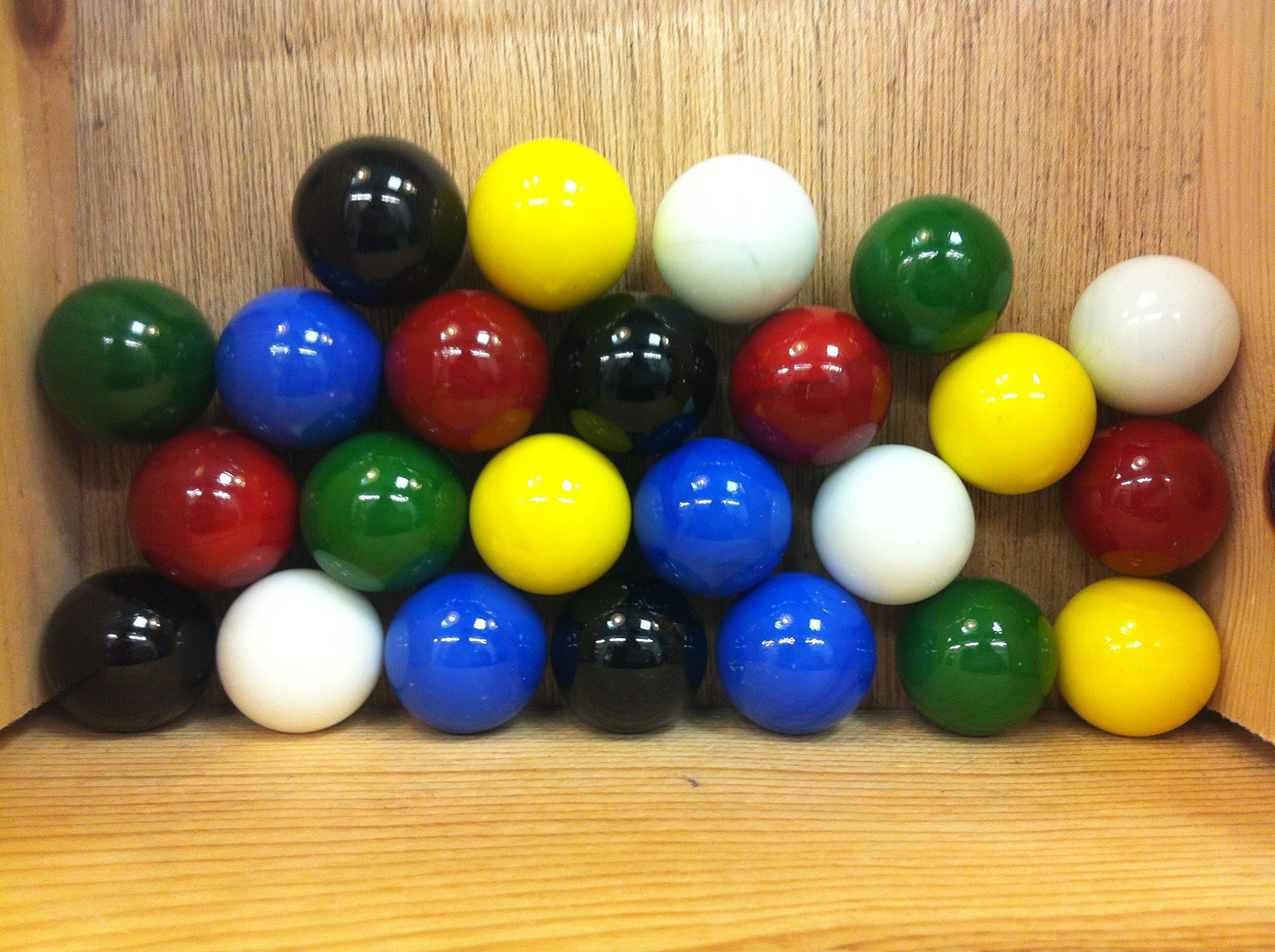 Mega Marbles Set of 24 1" Shooter Marbles Solid Colors (4 of Each Color)