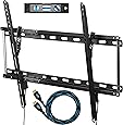 Cheetah Mounts APTMM2B TV Wall Mount Bracket for 20-75" TVs up to VESA 600 and 165lbs, Fits 16&rdquo; And 24&rdquo; Wall Studs, and includes a 10' Twisted Veins HDMI Cable and a 6" 3-Axis Magnetic Bubble Level