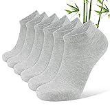 CLOSEMATE 6 Pairs Bamboo Viscose Thin Ankle Low Cut