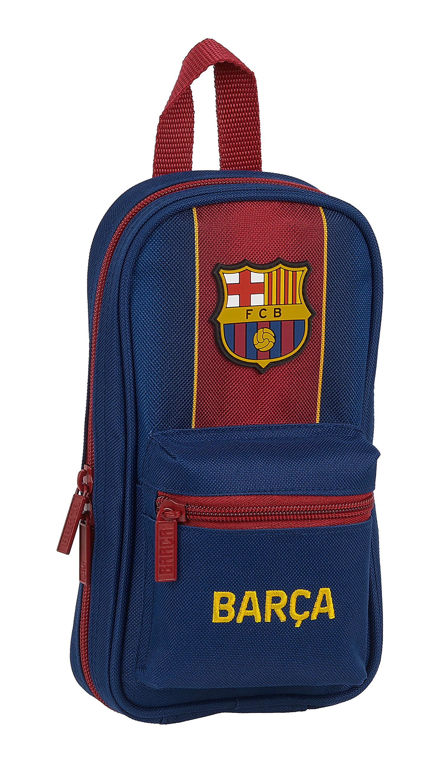 FC Barcelona 1st Home Shoulder Bag with Exterior Pocket, Navy Blue/Garnet, M, Pencil Case Backpack — image 1
