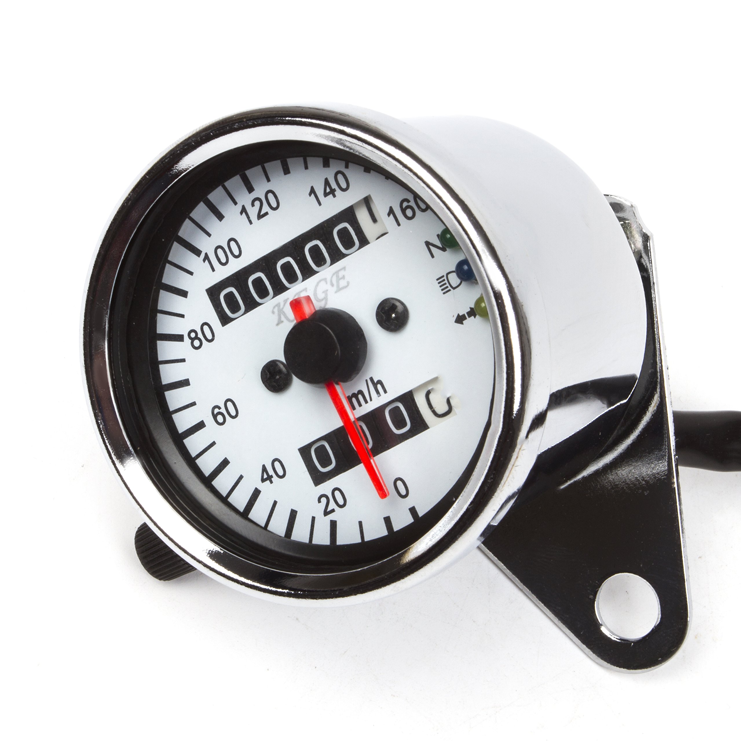 Universal Dual Odometer Speedometer Gauge Meter Double Mileage Meter