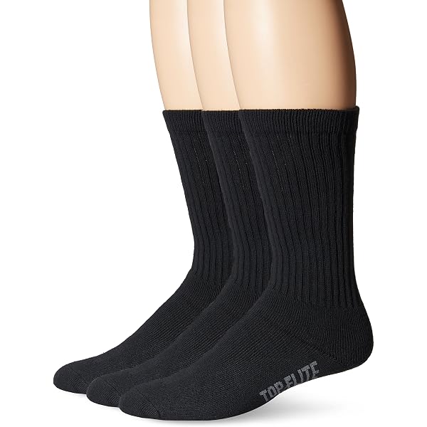 thumbnail image 2 of Metzuyan TOPSOX Men's Retro Stripe Cotton Rich Athletic Socks – 3 Pack, White, Size 6-11, Mid Calf Length 2 of 5