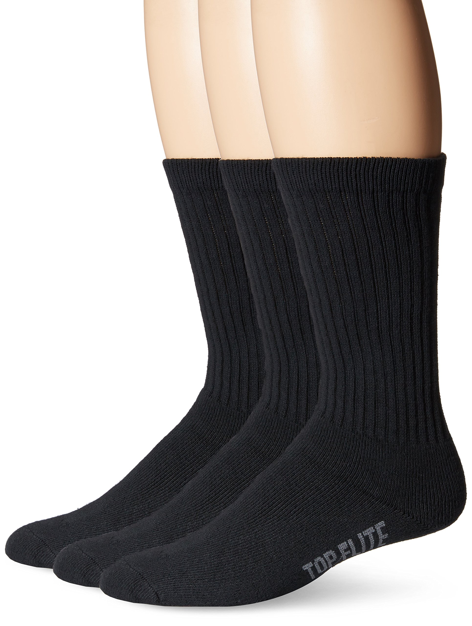Top Flite Men's Sport Full Cushion Crew Socks 3 Pair Pack