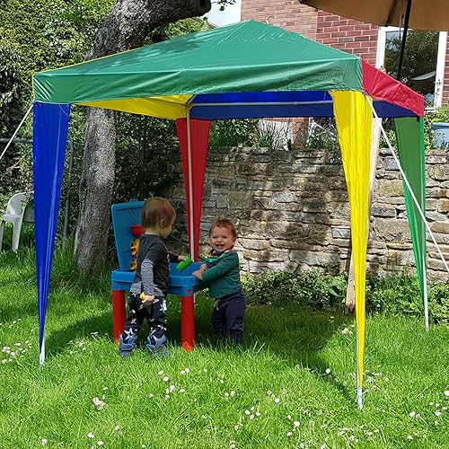 CHILDREN'S WATERPROOF MULTICOLOUR GAZEBO WITH 4 SIDE WALLS Amazon.co
