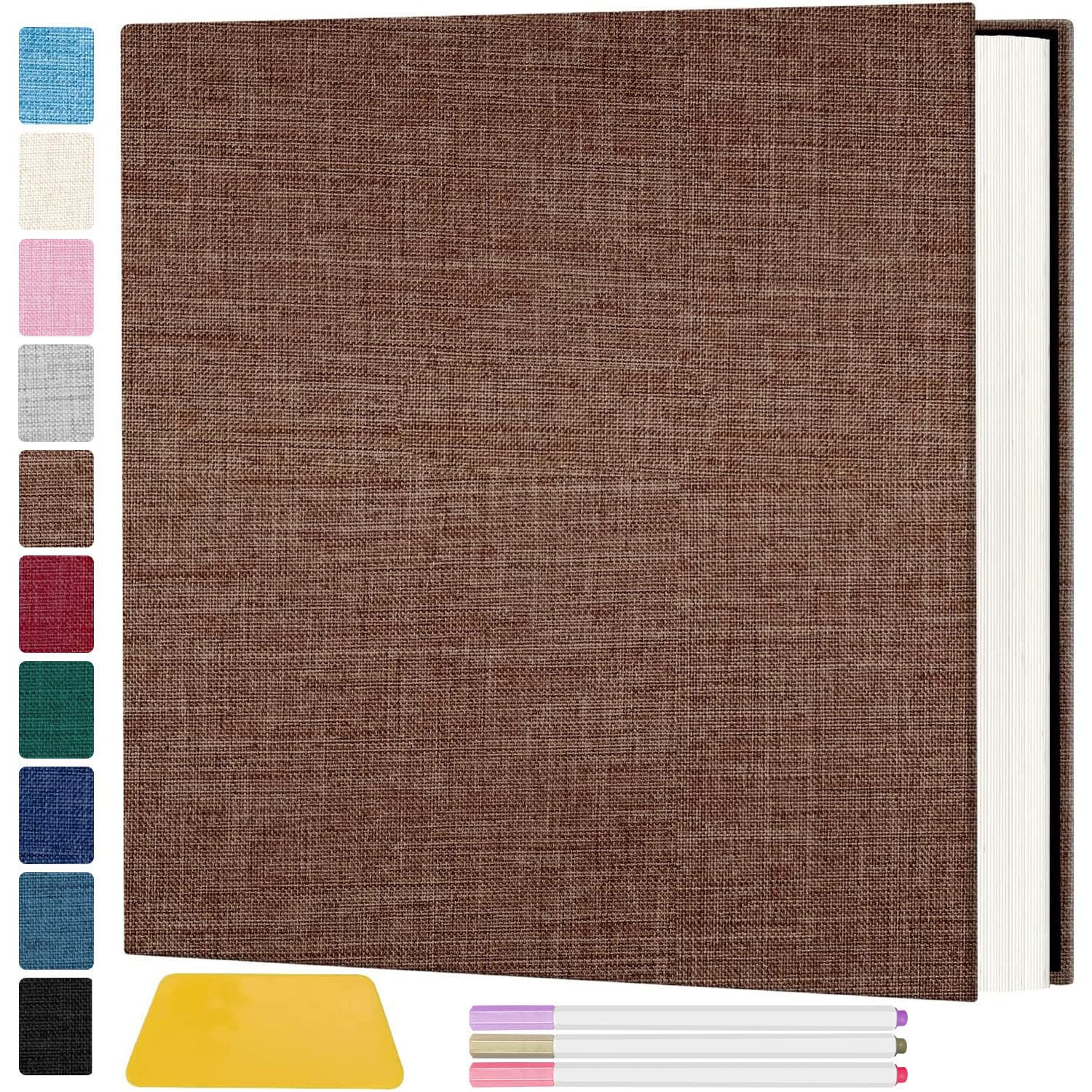 Photo 1 of Zesthouse Photo Album Self Adhesive Pages, 60 Pages Magnetic Scrapbook Albums with Sticky Page, Photos Album Holds 8x10 & 5X7 & 4x6 & 6x8 & 3x5, Large Picture Book Ideal Gift for Family Wedding Baby