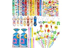 CHOOHC 122 pcs Beach Party Favors Tropical Swimming Pool Party Favors Summer Party Decorations Pool Gift Bag for Beach Party Birthday Supplies