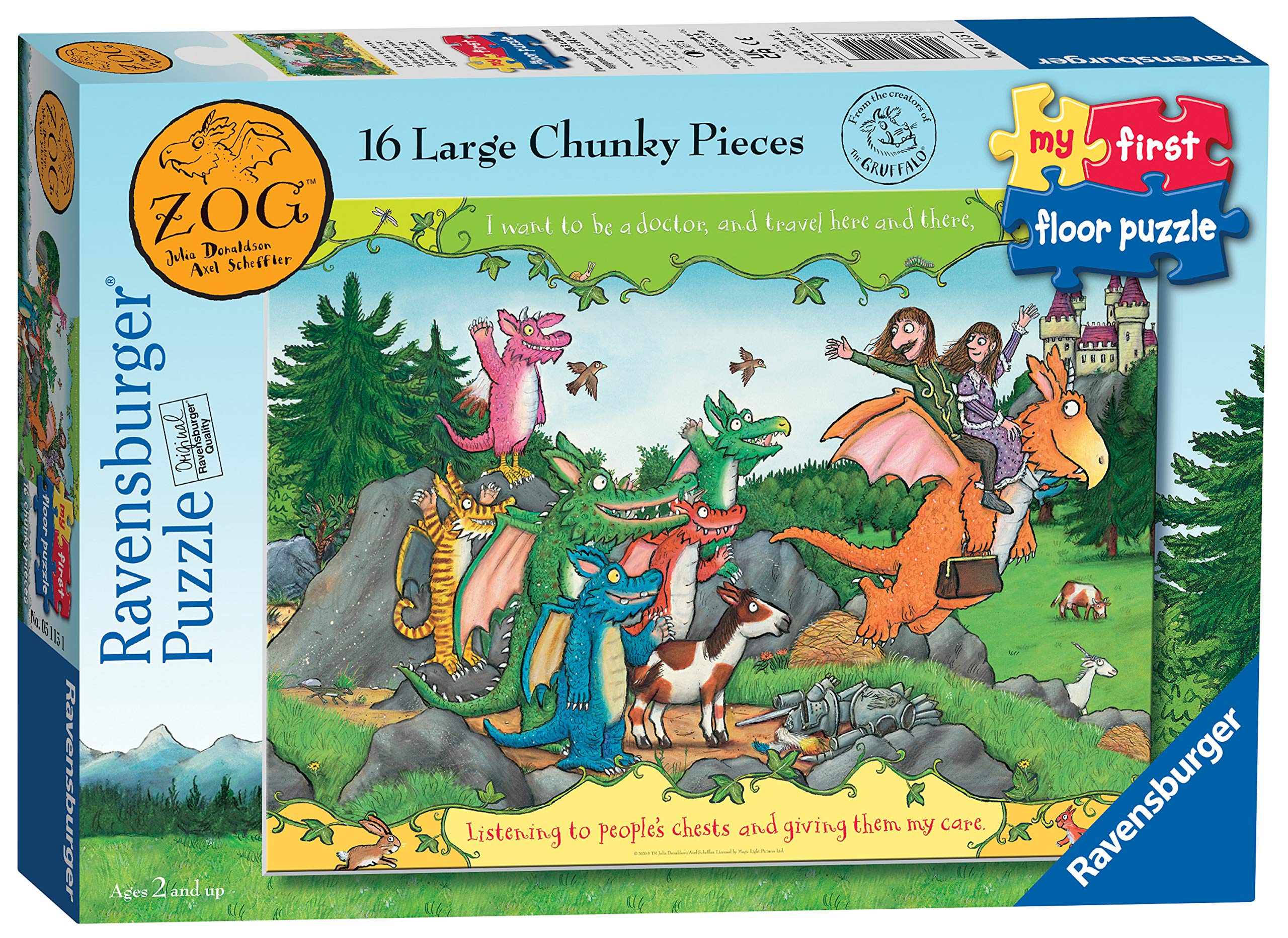 Ravensburger Zog - My First Floor Puzzle - 16 Piece Jigsaw Puzzles for Kids - Educational Toddler Toys Age 24 Months and Up (2 Years Old)