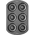 Wilton 6-Cavity Doughnut Baking Pan, Makes Individual Full-Sized 3 3/4" Donuts or Baked Treats, Non-Stick and Dishwasher Safe