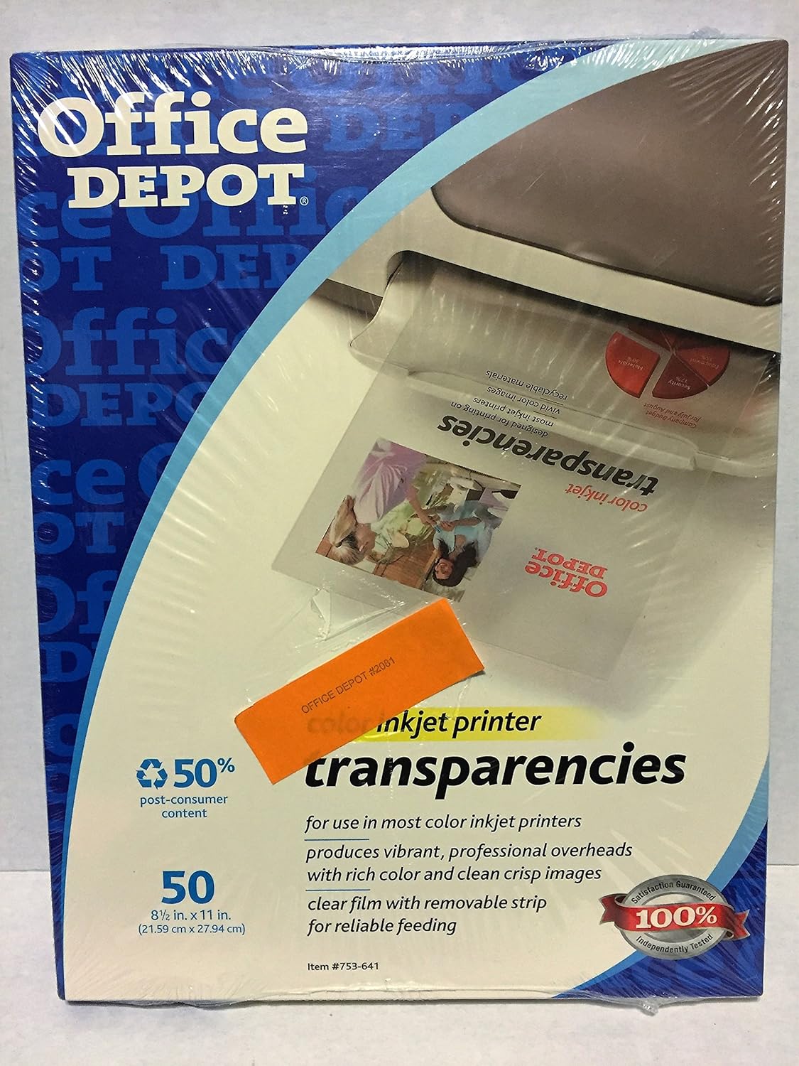 Office Depot Color Inkjet Transparencies Office Products