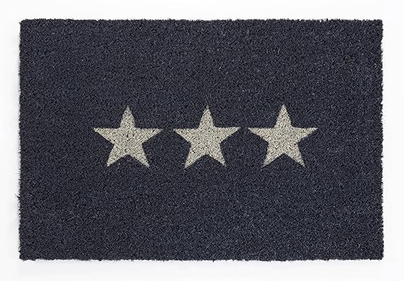Amazon.de: andiamo, Fußmatte aus Kokos mit Gummirücken, Motiv Stern