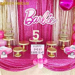 Hot Pink Sequin Backdrop 2 Panels 2FTx8FT Photo