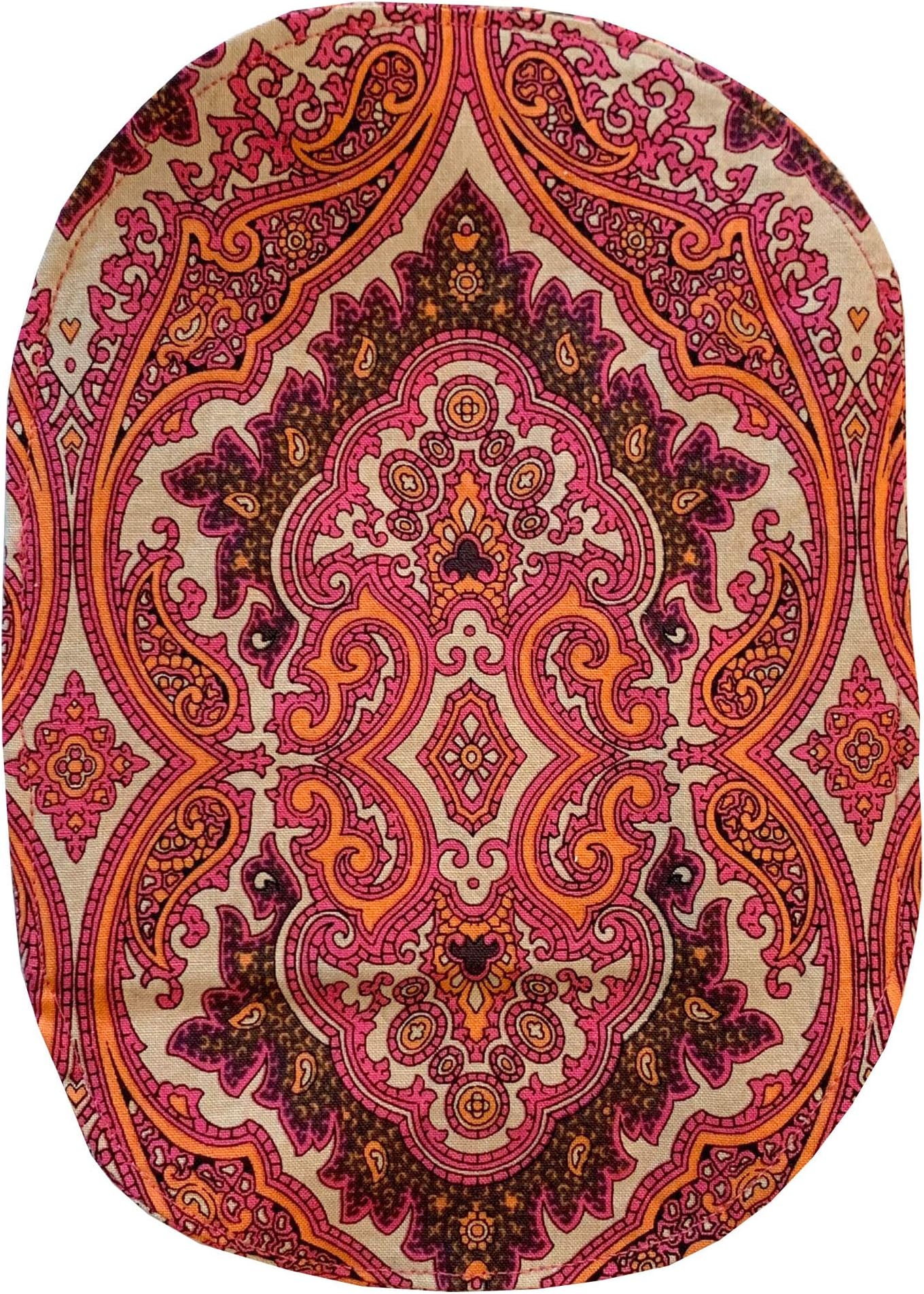 Ostomy Bag Cover Pink Damask, 3.25 inch Opening