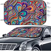 Car Windshield Sun Shade, Folding Car Shades for Front Windows UV Rays Sun Visor Shade with Sucker, Keeps Your Vehicle Cool