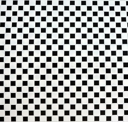 Dolls House Black White Square Tile Sheet Miniature Kitchen