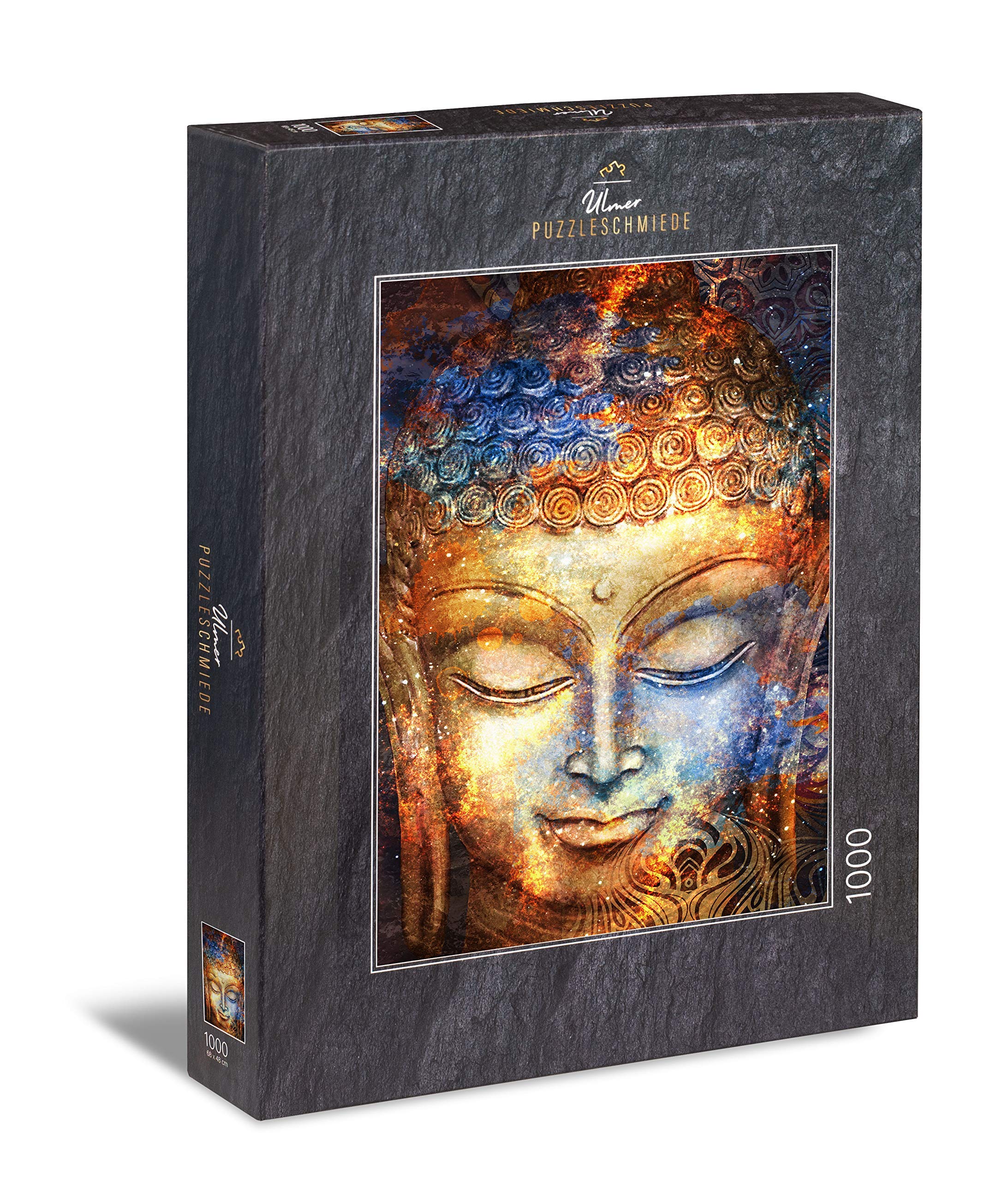 Ulmer Puzzleschmiede - Puzzle "Buddha": 1000 pieces jigsaw puzzle - Buddha head as watercolour painting