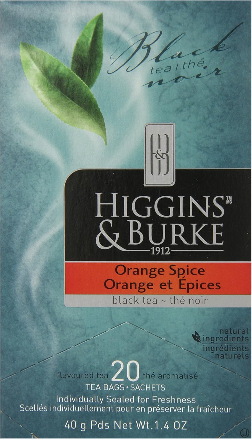Higgins & Burke Tea, Orange Spice Black, 20Count Amazon.ca Grocery