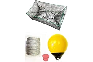 KUFA Sports Galvanized Steel Foldable Prawn Trap with Prawn Trap Accessory Combo (S32+PAQ38Y)