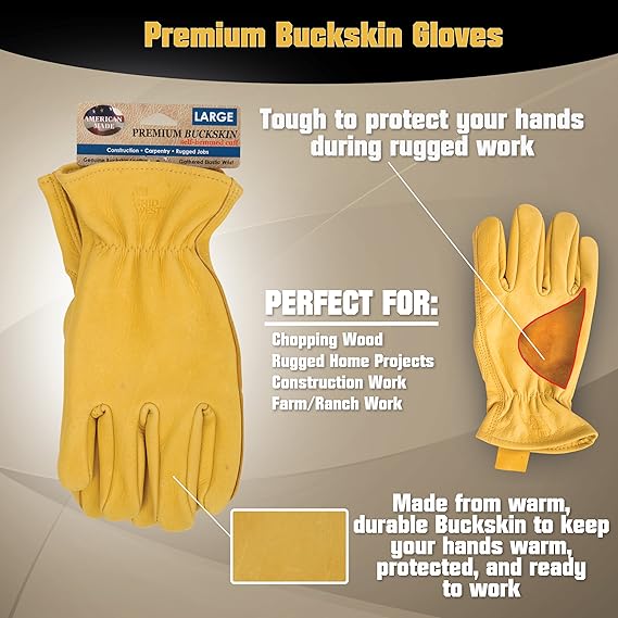 buckskin work gloves