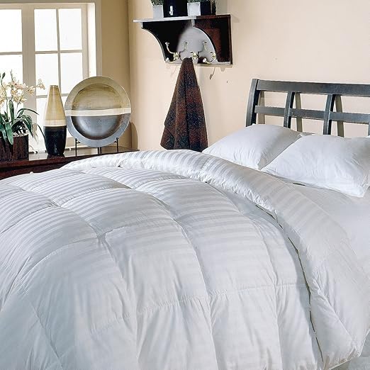 Amazon Com Blue Ridge Home Fashions Supreme Damask Stripe White