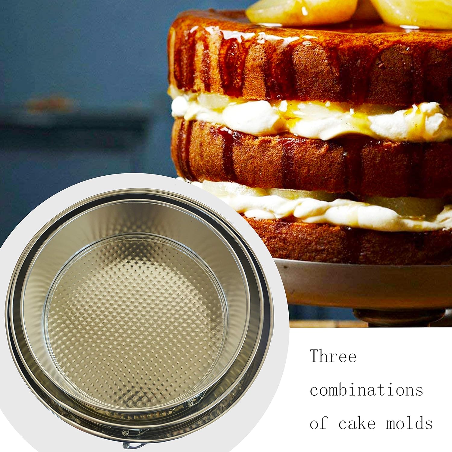Lot De 3 Pieces Herran Plateau De Four Rond A Fond Plat Sur Et Sain Avec Revetement Antiadhesif Noir Moule A Gateau Rond En Acier Au Carbone Patisserie Moules A Patisserie Centroarco Com
