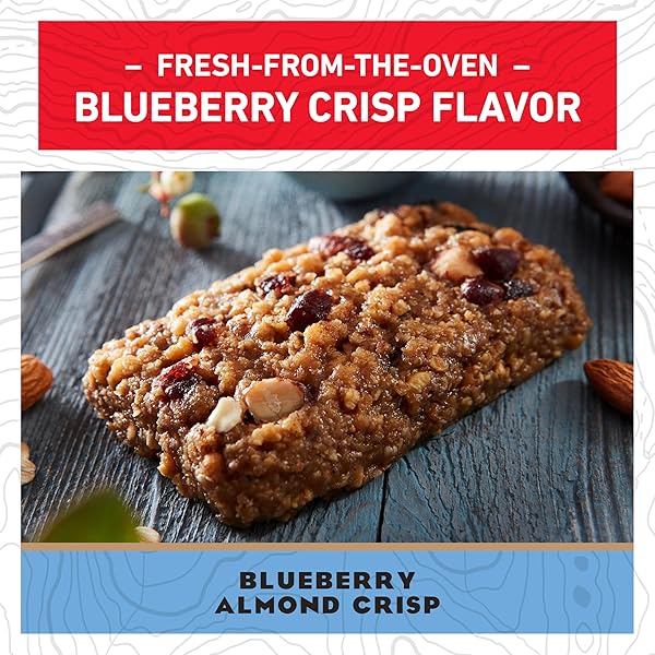 CLIF BAR – BLUEBERRY ALMOND CRISP – MADE WITH ORGANIC OATS – ENERGY BARS – NON-GMO – PLANT BASED PROTEIN BARS (10 PACK)