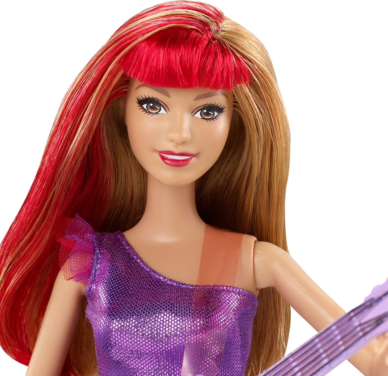 Barbie Rock 'N' Royals Co-Star Rayna Doll with Guitar, Blue,silver - Image 3