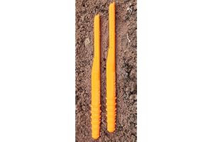 SPOKEN GARDEN Dibby Seed Sowing Garden Tool Dibber Planter Transplanter – Sow Seeds at The Right Depth – Easily Transplant Delicate Seedlings (Dibby XL) Orange (2 Pack)