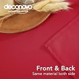 Deconovo Table Cloth 137x274cm Red Water Resistant Oxford Polyester view 4