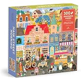 Galison - Main Street Morning 300 Piece Puzzle for Adults | Illustrated by Elisabeth Dorrian, Bakery, Village Scene, Oversized Pieces, Recycled Paper, No Dust, Puzzle Size: 19 x 19&rdquo;