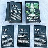 GZXINKE Angel Numbers Oracle Cards, Oracle Cards for Beginners, Angel Number Affirmation Cards Deck, Tell You How to Live Your Life The Best Way