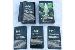 GZXINKE Angel Numbers Oracle Cards, Oracle Cards for Beginners, Angel Number Affirmation Cards Deck, Tell You How to Live Your Life The Best Way