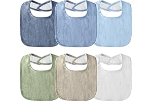 Muslin Baby Bibs Cotton Baby Drool Bandana Bibs for Baby Girls Boys Infant Newborn Toddler Drooling and Teething