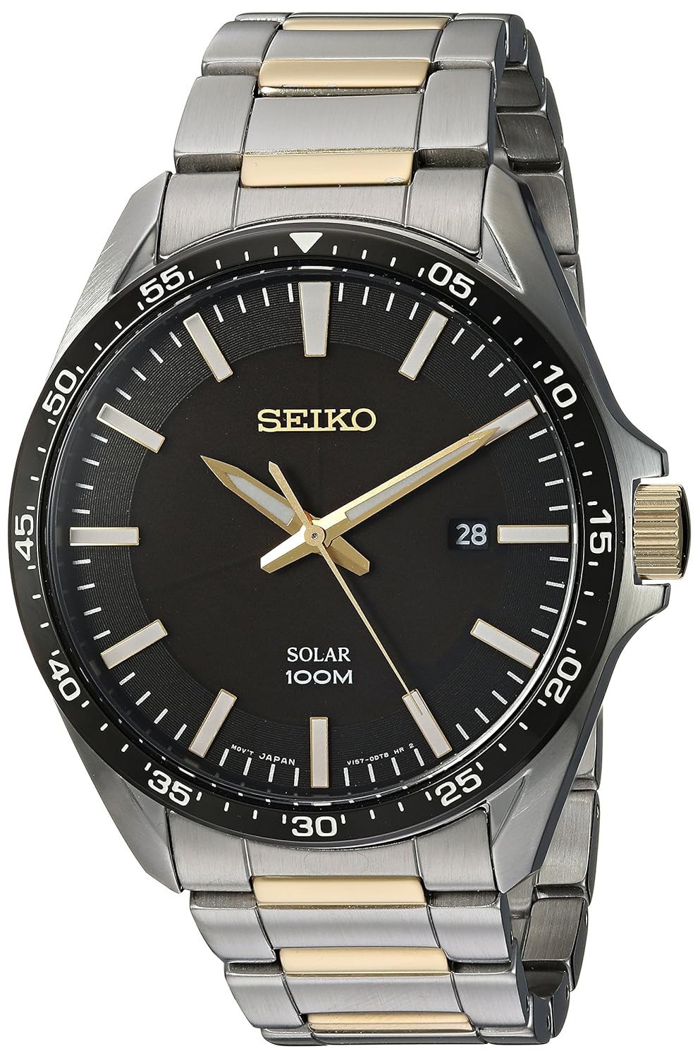 Seiko Men's Analog JapaneseQuartz Watch with StainlessSteel Strap