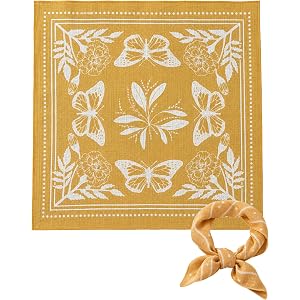 MissShorthair Soft Bandana For Women 21.6" X 21.6" Chiffon Headbands Square Head Kerchief Hair Neck Scarf
