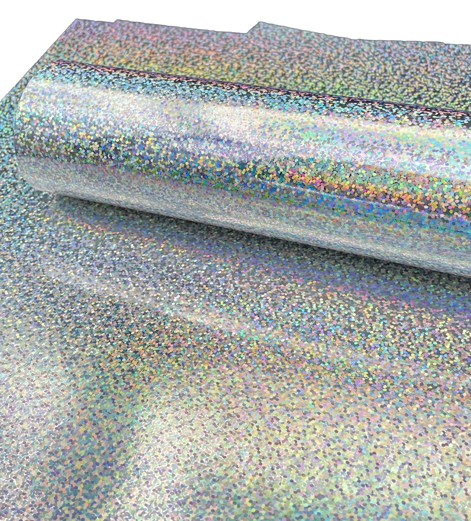 Syntego 5 Sheets A4 Premium Holographic Confetti Effect Card Single Sided 240gsm / 88lb Cover (Silver)