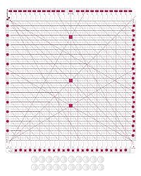 Quilting Ruler- 12.5 * 12.5" Slotted Rulers for