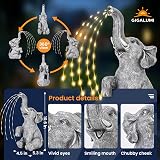 GIGALUMI Upgraded Elephant Garden Statue Solar LED Watering Light 10.6 inch view 5