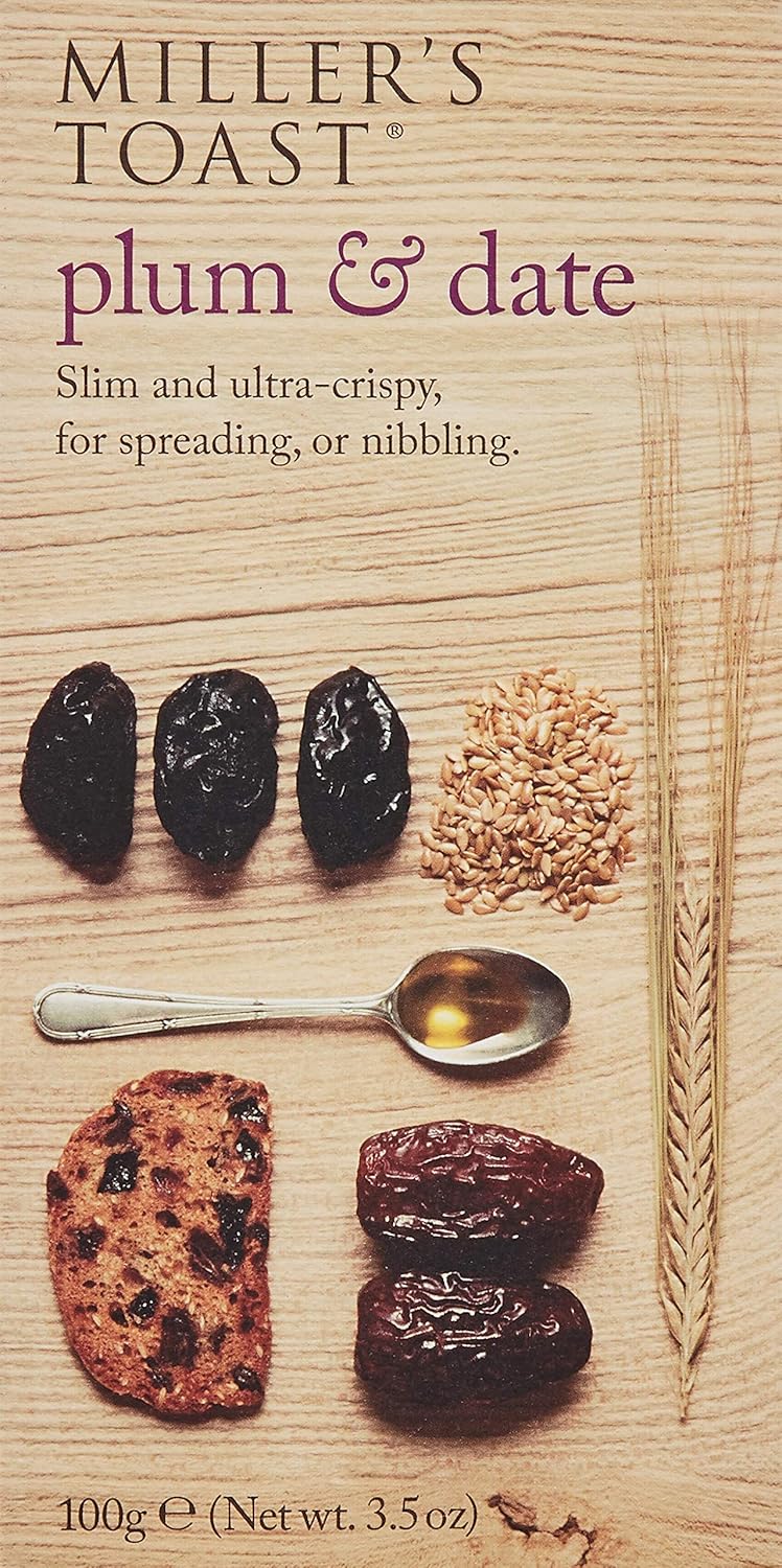 Artisan Biscuits Miller's Toast Plum and Date, 100 g Amazon.co.uk Grocery