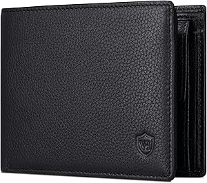 VON HEESEN Leder Geldbörse Herren mit RFID Schutz I Echtleder Geldbeutel für Männer I Münzbörse Portemonnaie Brieftasche Wallet Portmonee (Schwarz)