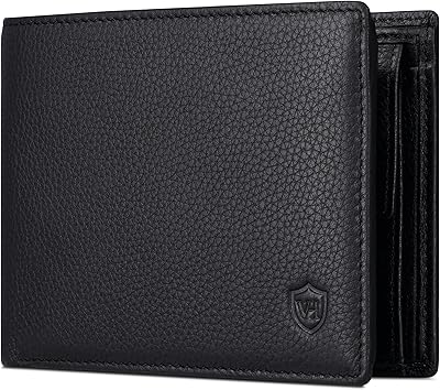 VON HEESEN Leder Geldbörse Herren mit RFID Schutz I Echtleder Geldbeutel für Männer I Münzbörse Portemonnaie Brieftasche Wallet Portmonee (Schwarz)