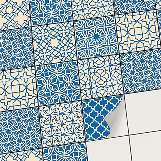 Badezimmer Fliesenfolie Aufkleber Bordüren / Medianlux Fliesenaufkleber