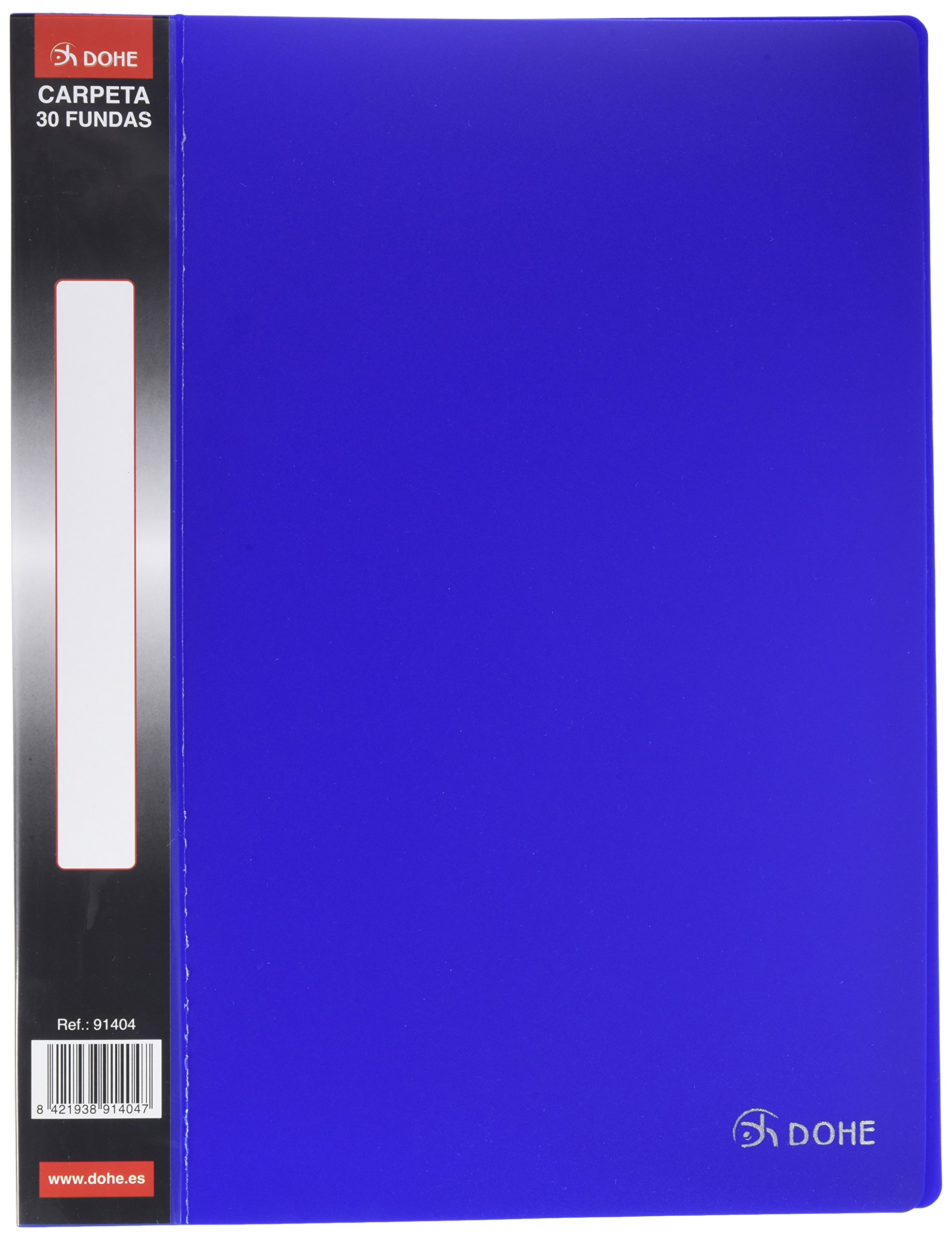 dohe 91404 Folder – 30 Pockets, Custom Spine, Blue