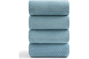 Ferdilan 4 Pack Large Bath Towels Set 35"x70" Turquoise Oversized Bath Sheet Chair Towels, 600 GSM Ultra Soft & Absorbent Towels for Bathroom, Quick Dry Towel for Gym Hotel Camp Pool