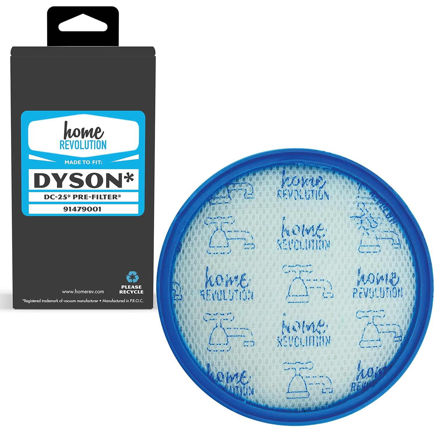 Home Revolution Pre Filter, Fits All Dyson DC25 Upright Vacuum Cleaner Models and Parts 914790-01 & 919171-02